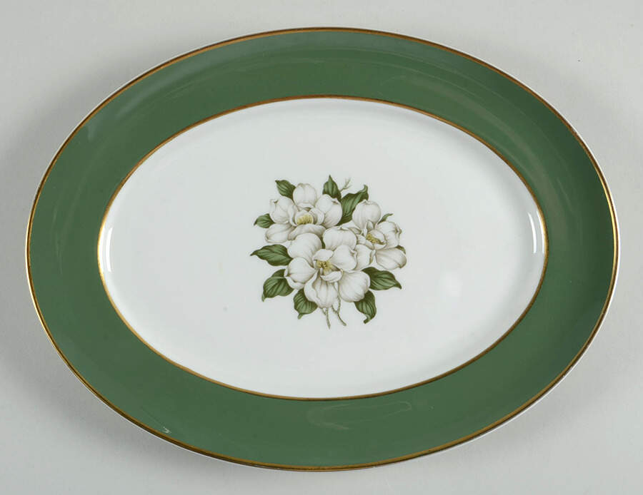 Countess Madison Jade Green 11" Oval Serving Platter by Royal Jackson-1