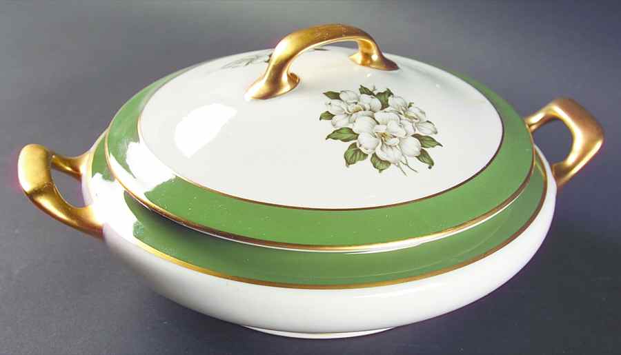 Countess Madison Jade Green Round Covered Vegetable by Royal Jackson-1