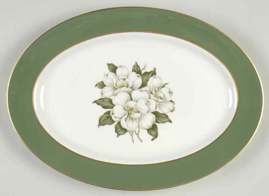 Countess Madison Jade Green 13" Oval Serving Platter by Royal Jackson-1