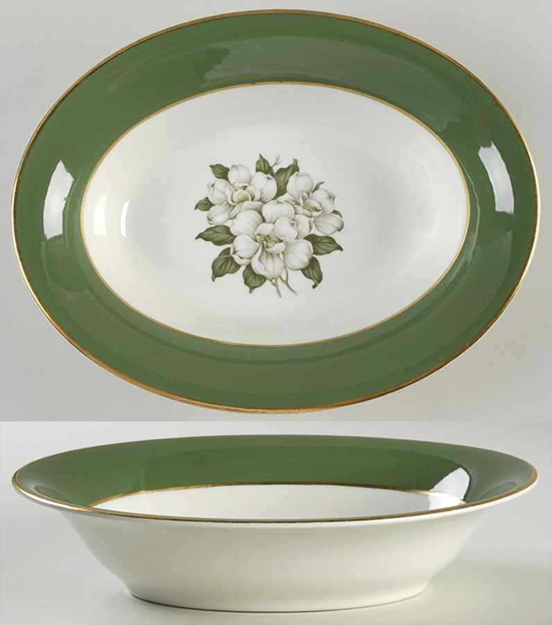 Countess Madison Jade Green 10" Oval Vegetable Bowl by Royal Jackson-1
