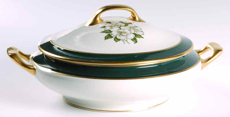 Countess Madison Teal Green Round Covered Vegetable by Royal Jackson-1