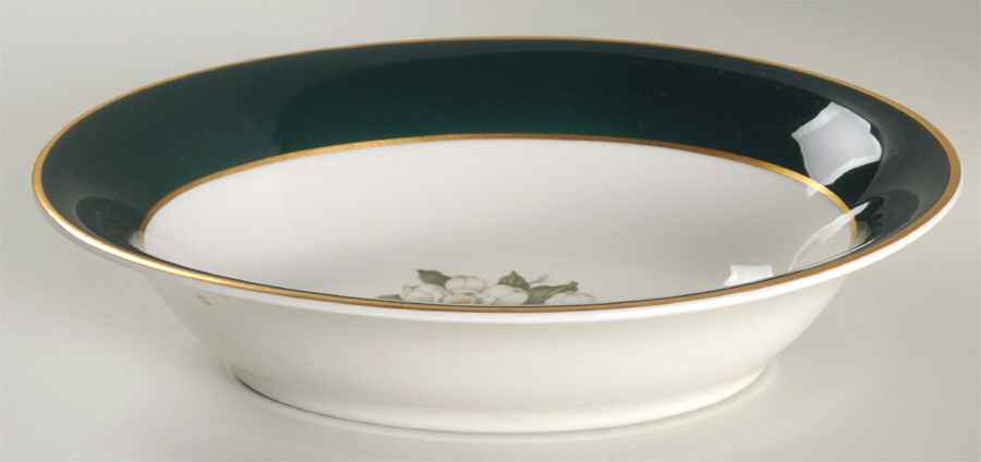 Countess Madison Teal Green 10" Oval Vegetable Bowl by Royal Jackson-1