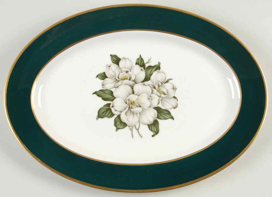 Countess Madison Teal Green 13" Oval Serving Platter by Royal Jackson-1