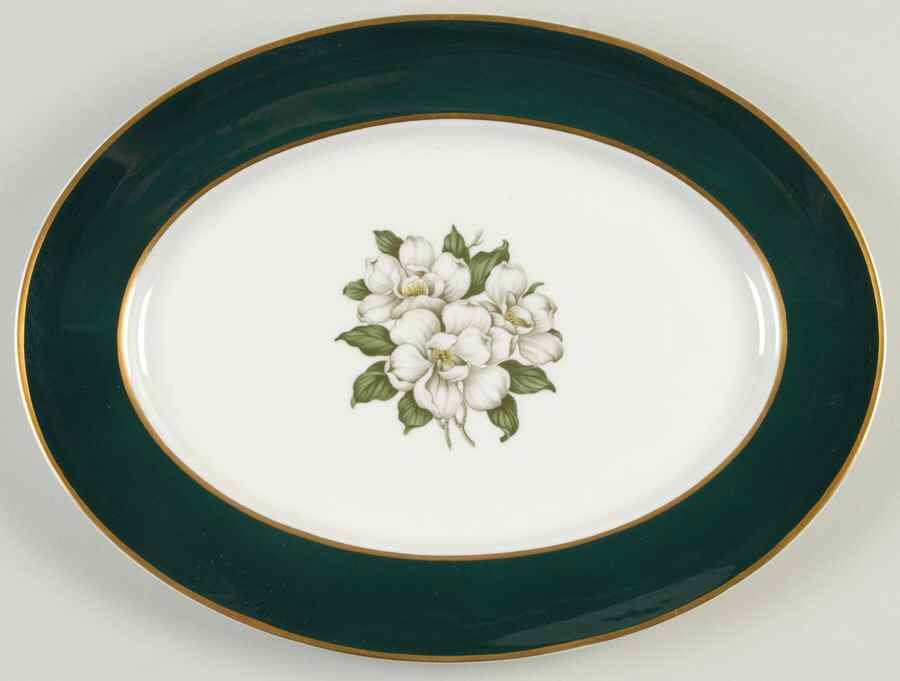 Countess Madison Teal Green 11" Oval Serving Platter by Royal Jackson-1
