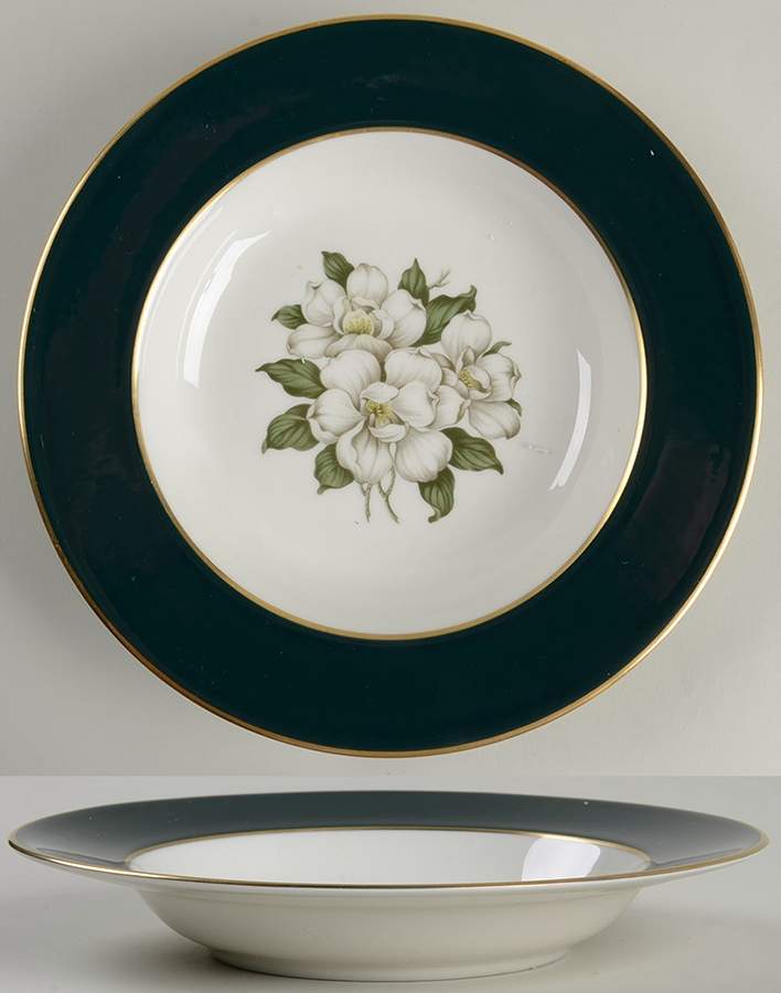 Countess Madison Teal Green Rim Soup Bowl by Royal Jackson-1