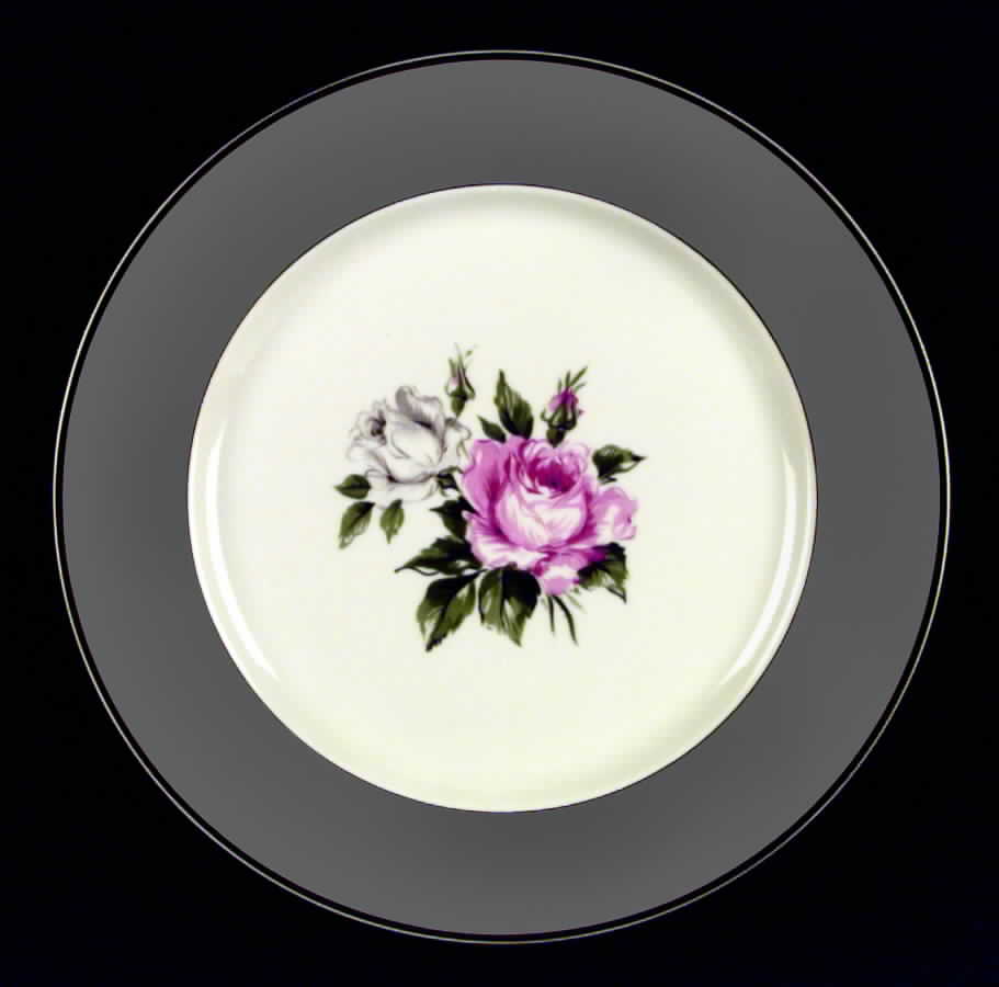 Countess Margaret Rose Gray (Platinum Trim) Dinner Plate by Royal Jackson-1