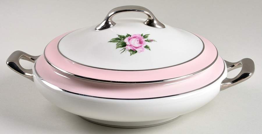 Countess Margaret Rose Pink Round Covered Vegetable by Royal Jackson-1