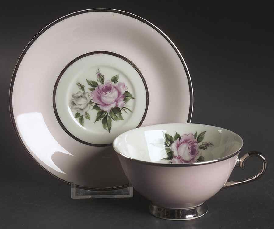 Countess Margaret Rose Pink Footed Cup & Saucer Set by Royal Jackson-1