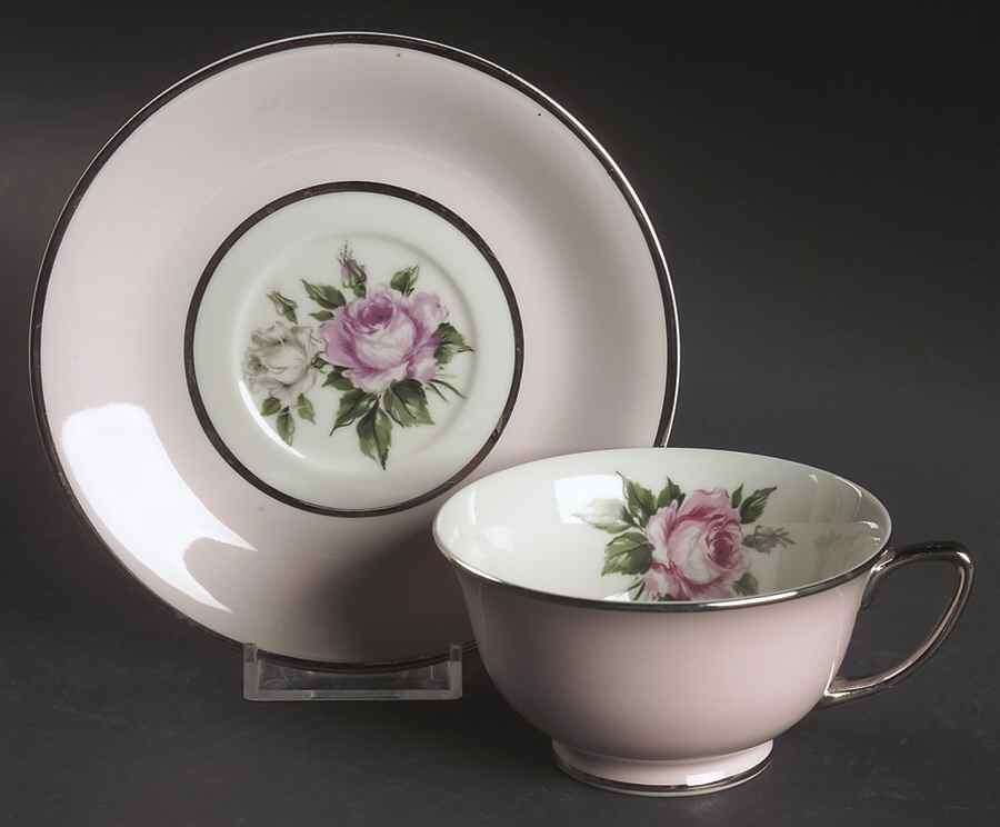 Countess Margaret Rose Pink Footed Cup & Saucer Set by Royal Jackson-1