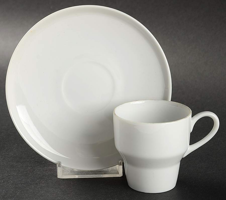 Contempri White Flat Demitasse Cup & Saucer Set by Royal Jackson-1