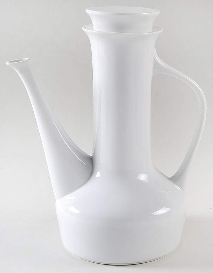 Contempri White Coffee Pot & Lid by Royal Jackson-1