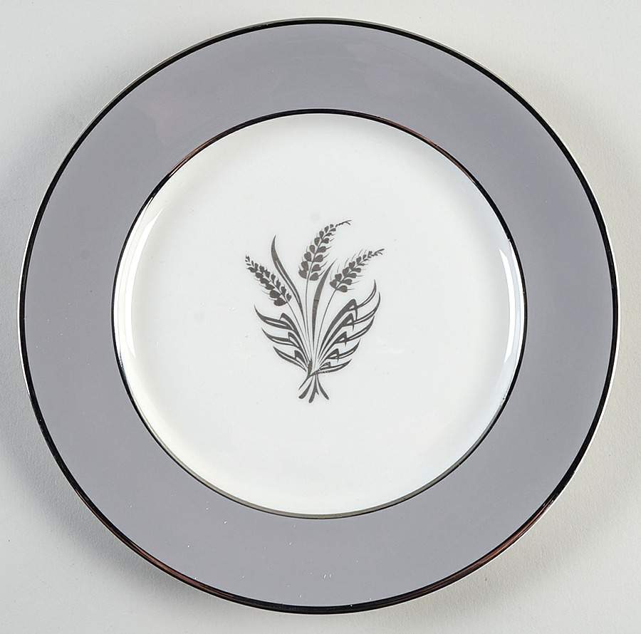 Countess Silver Wheat Gray Salad Plate by Royal Jackson-1