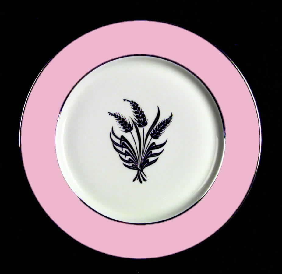 Countess Silver Wheat Pink Dinner Plate by Royal Jackson-1