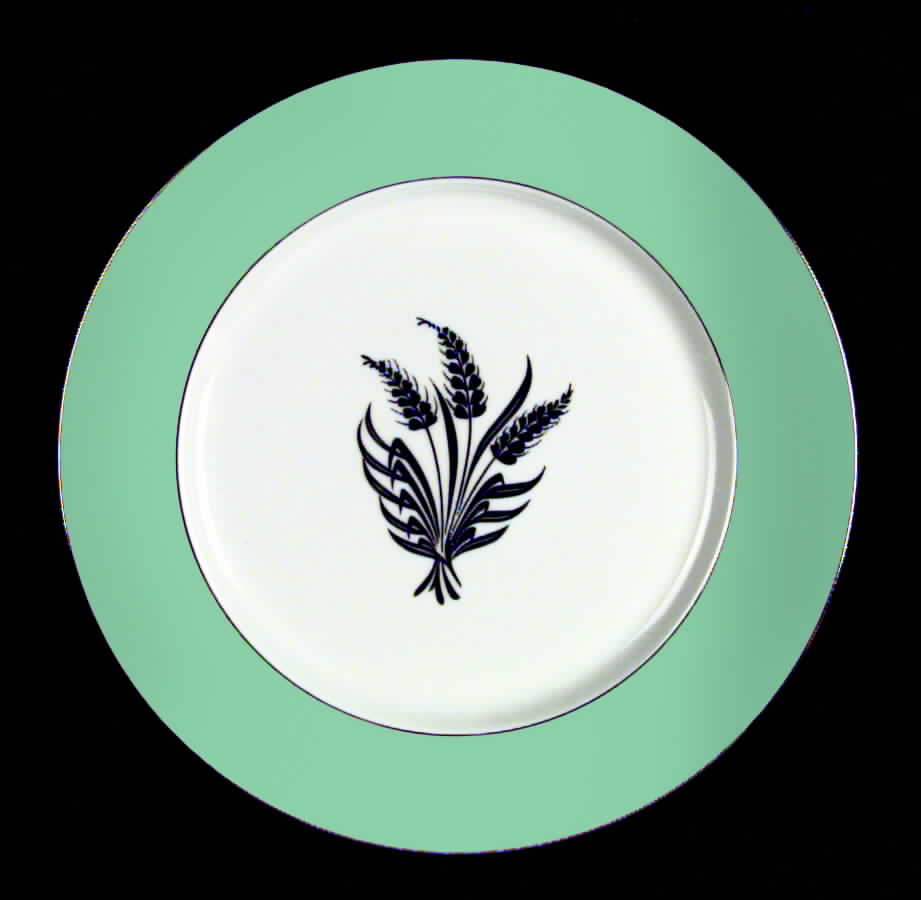Countess Silver Wheat Turquoise Dinner Plate by Royal Jackson-1