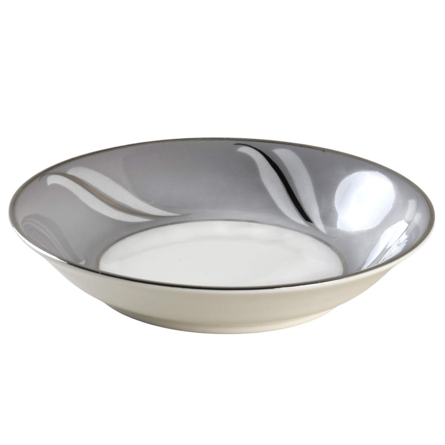 Duchess of Wyndsor (Platinum Trim) Fruit/Dessert (Sauce) Bowl by Royal Jackson-1