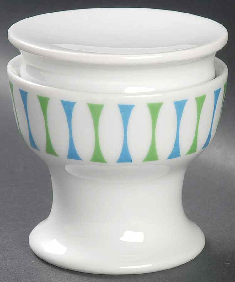 Eclipse Blue and Green Sugar Bowl & Lid by Royal Jackson-1