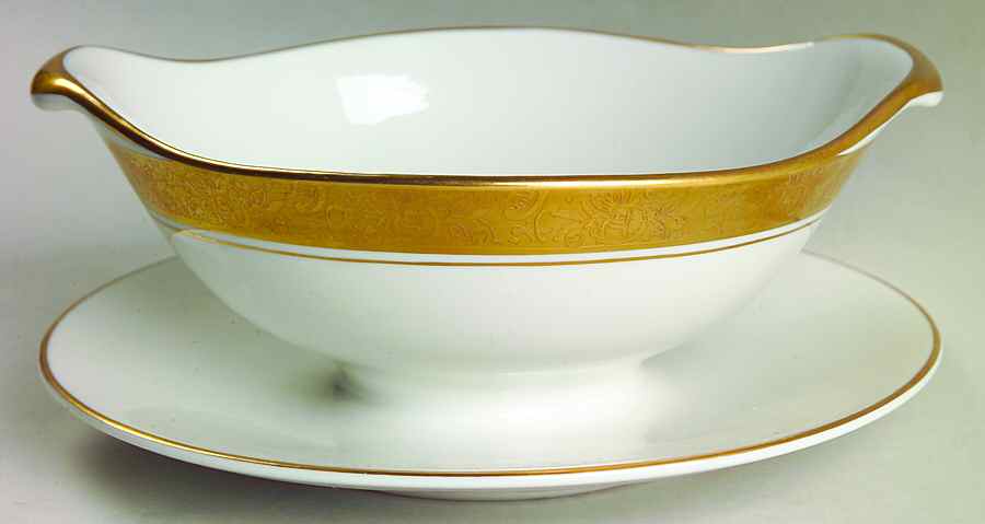 Elegance Gravy Boat with Attached Underplate by Royal Jackson-1