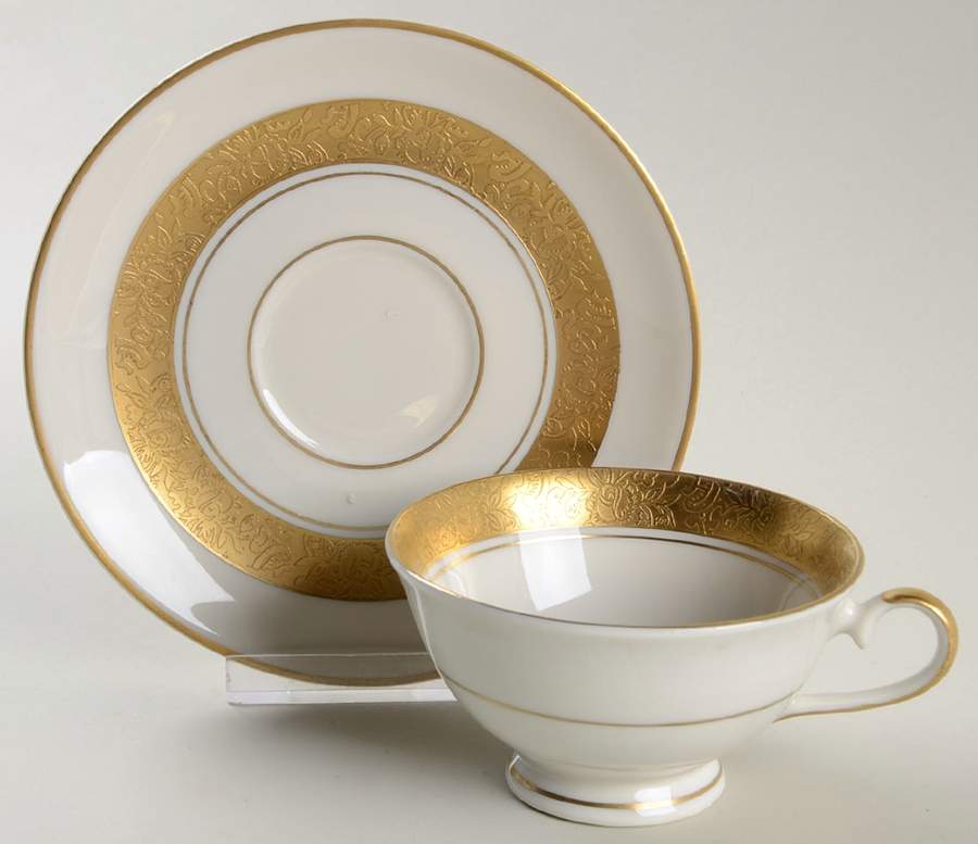 Elegance Footed Cup & Saucer Set by Royal Jackson-1