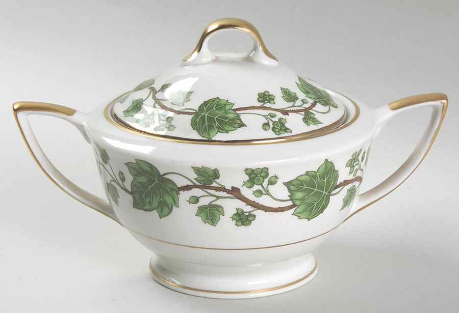 Emerald Ivy Sugar Bowl & Lid by Royal Jackson-1