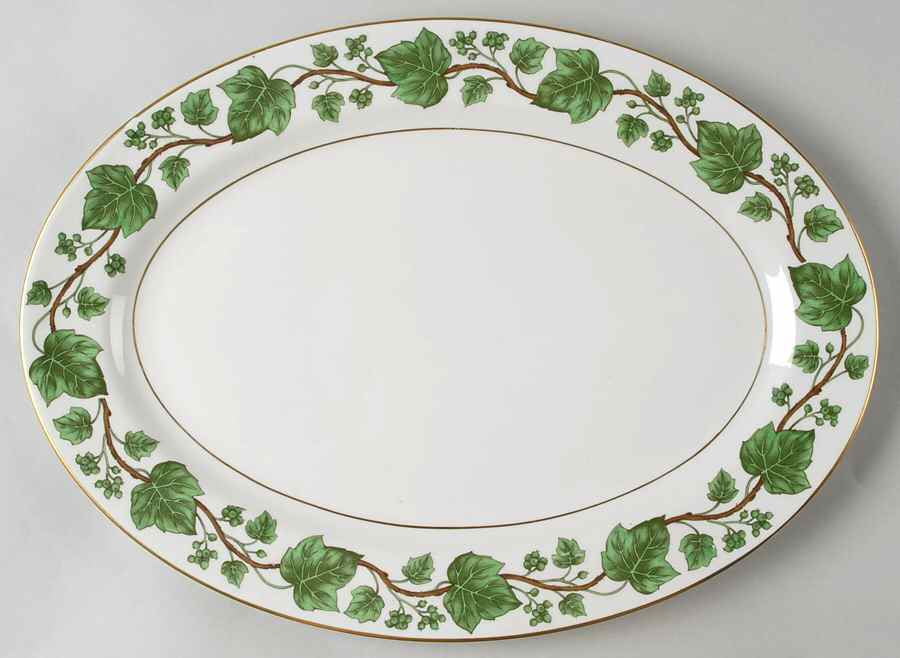 Emerald Ivy 15" Oval Serving Platter by Royal Jackson-1