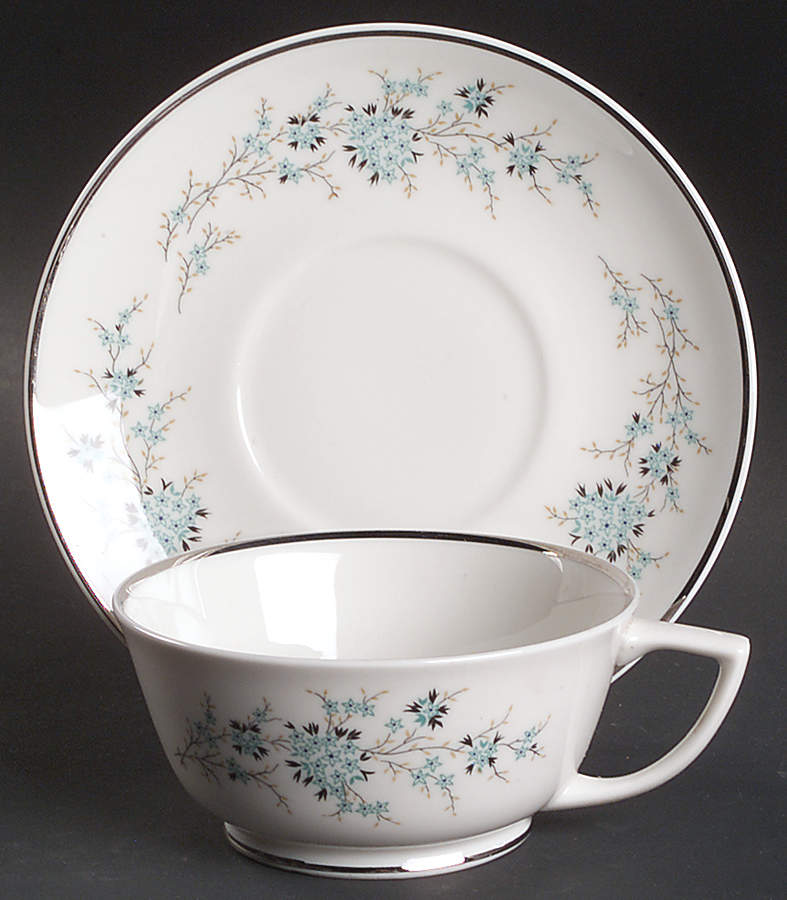 Flori Flat Cup & Saucer Set by Royal Jackson-1