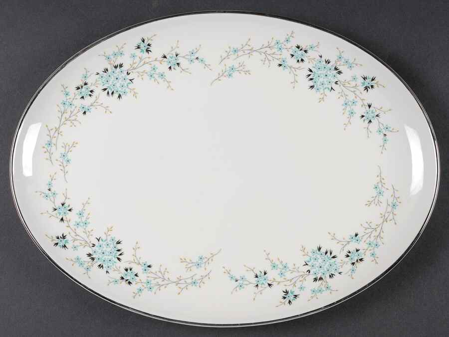 Flori 13" Oval Serving Platter by Royal Jackson-1