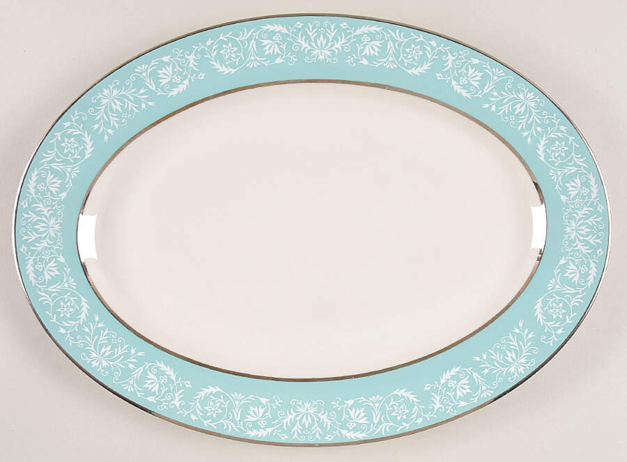 Florentine Turquoise 13" Oval Serving Platter by Royal Jackson-1
