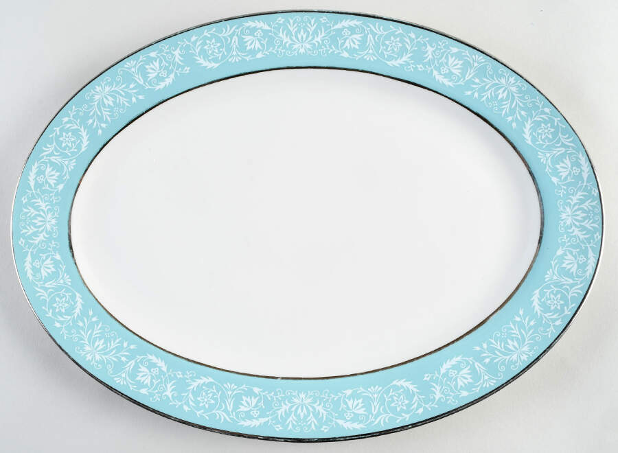 Florentine Turquoise 15" Oval Serving Platter by Royal Jackson-1