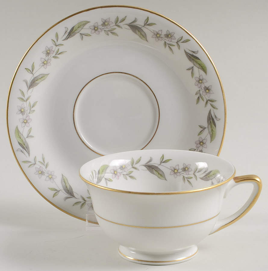 Gardenia Footed Cup & Saucer Set by Royal Jackson-1