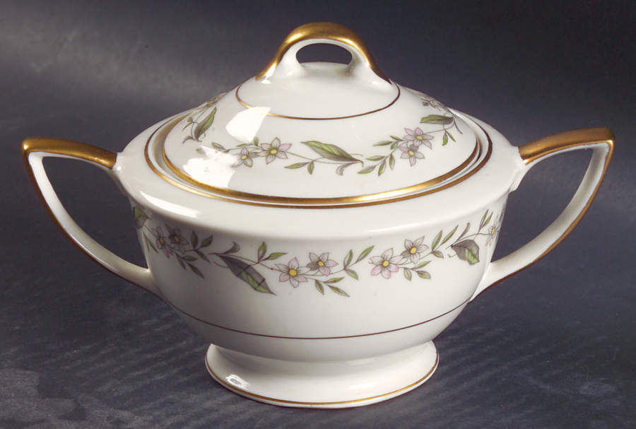 Gardenia Sugar Bowl & Lid by Royal Jackson-1