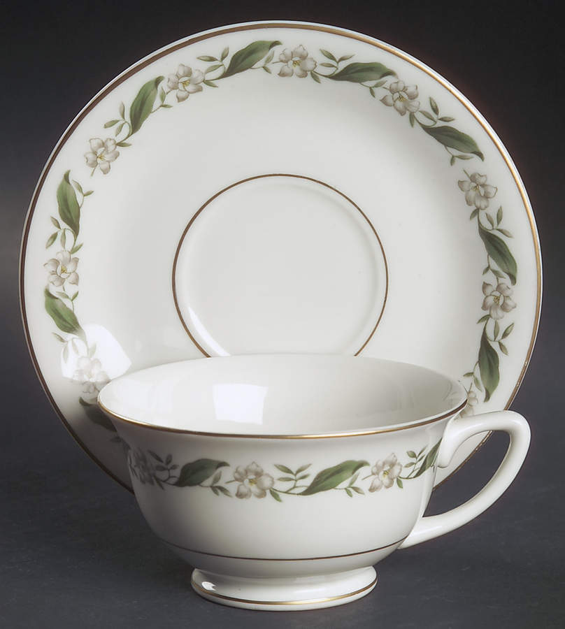 Gardenia Footed Cup & Saucer Set by Royal Jackson-1