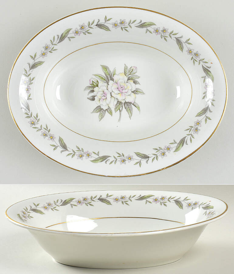 Gardenia 10" Oval Vegetable Bowl by Royal Jackson-1