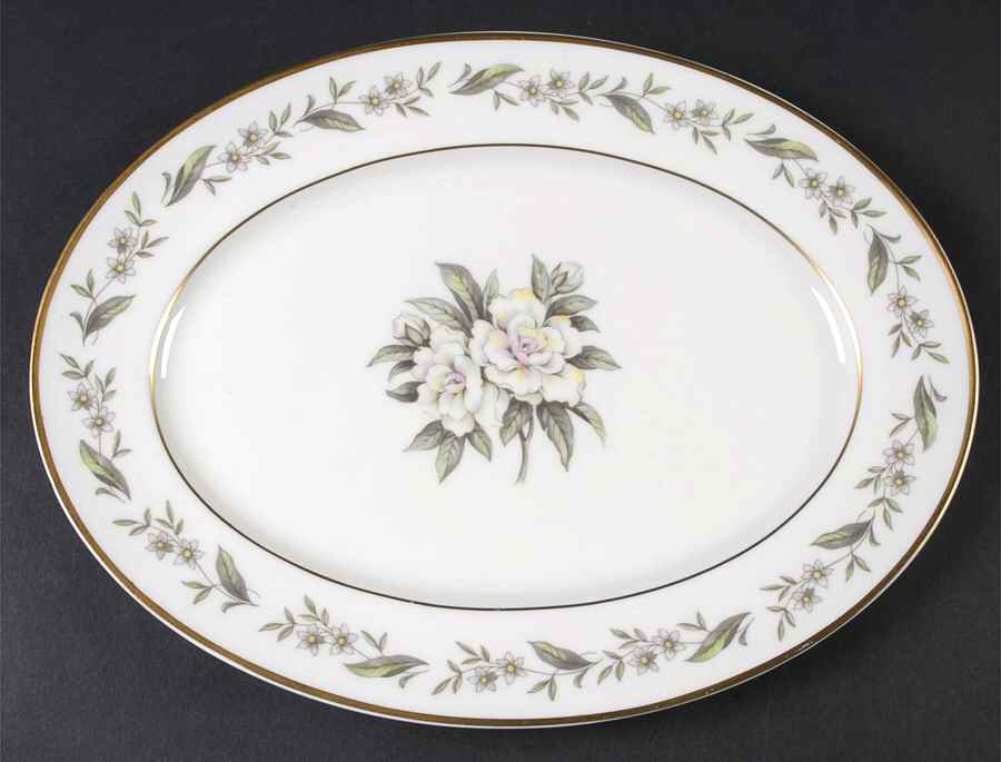 Gardenia 11" Oval Serving Platter by Royal Jackson-1