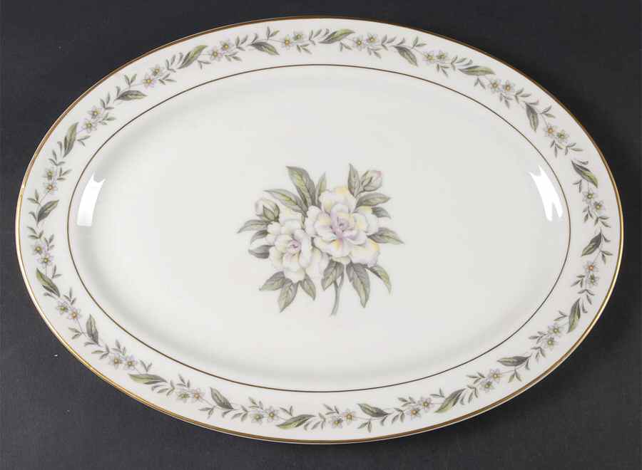 Gardenia 15" Oval Serving Platter by Royal Jackson-1