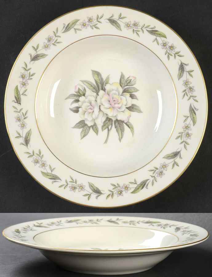 Gardenia Rim Soup Bowl by Royal Jackson-1