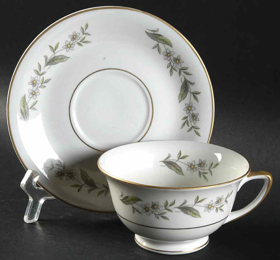 Garland Footed Cup & Saucer Set by Royal Jackson-1