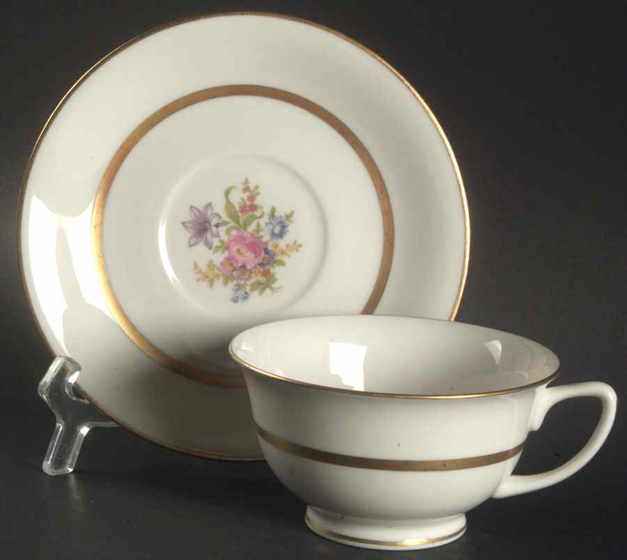 Gloria Footed Cup & Saucer Set by Royal Jackson-1