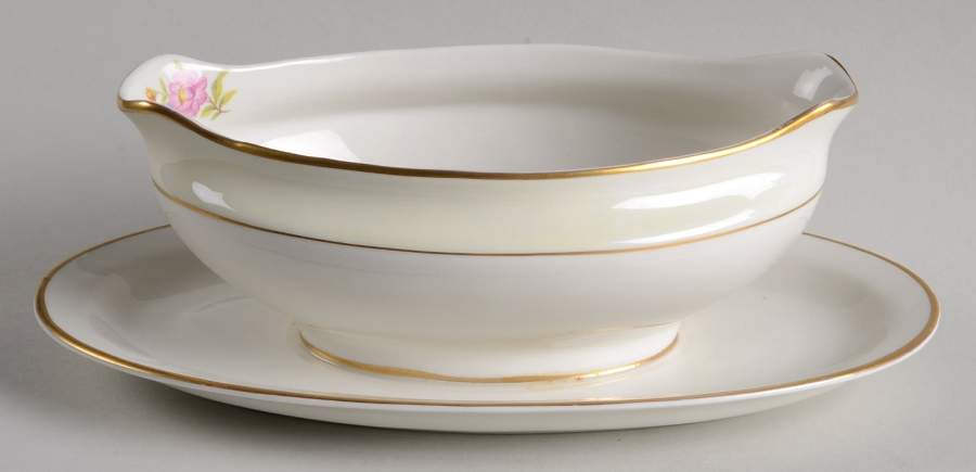 Gloria Gravy Boat with Attached Underplate by Royal Jackson-1