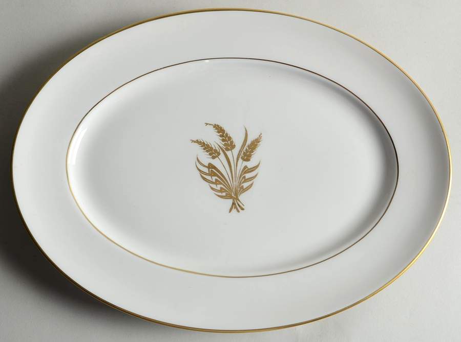 Golden Wheat 11" Oval Serving Platter by Royal Jackson-1