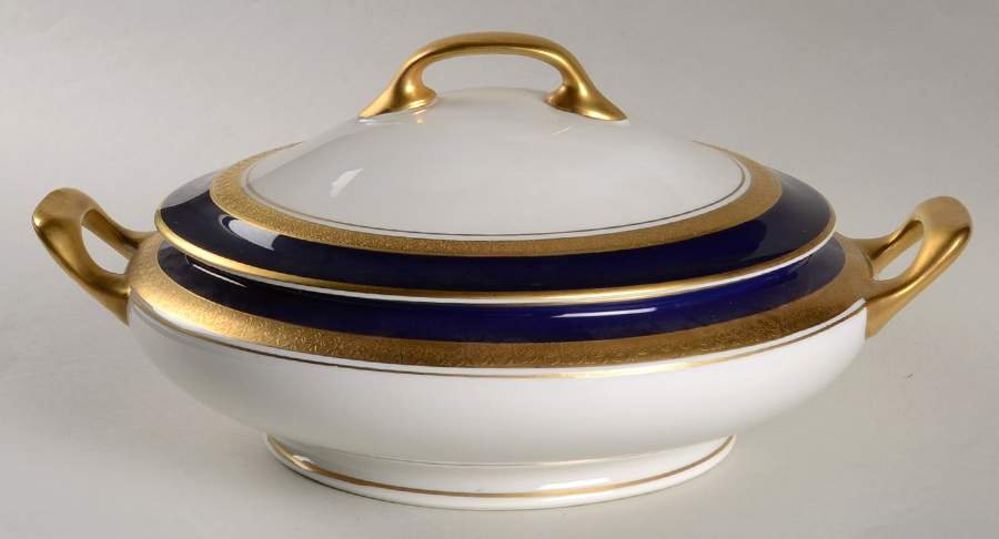 Imperial Cobalt Round Covered Vegetable by Royal Jackson-1