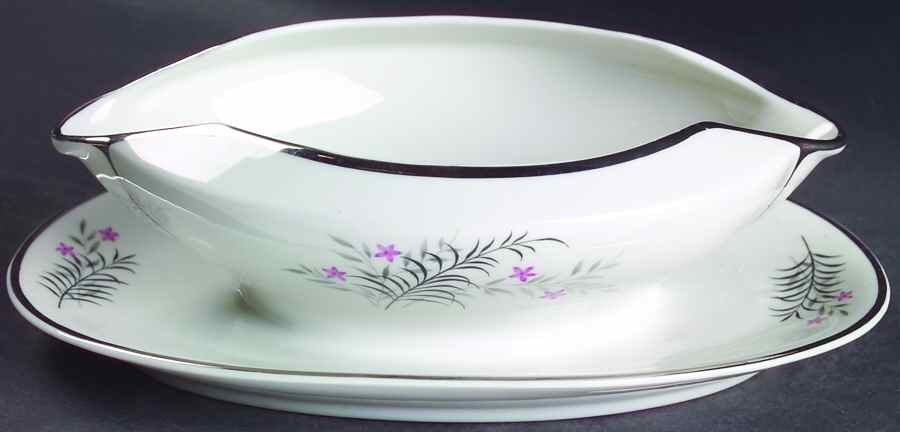 Jeannine Gravy Boat with Attached Underplate by Royal Jackson-1