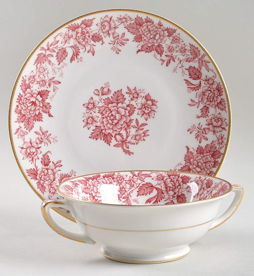Jessica Footed Cream Soup Bowl & Saucer Set by Royal Jackson-1
