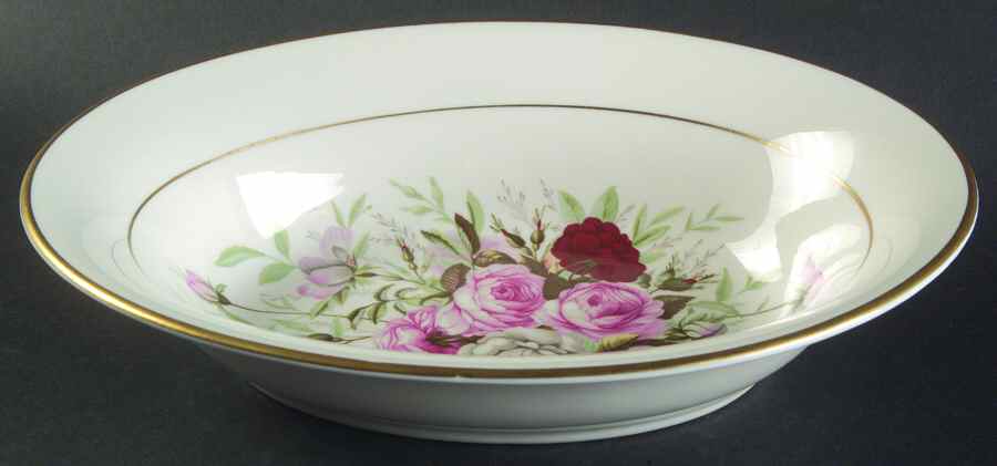 Lady Lee (Gold Trim) 10" Oval Vegetable Bowl by Royal Jackson-1