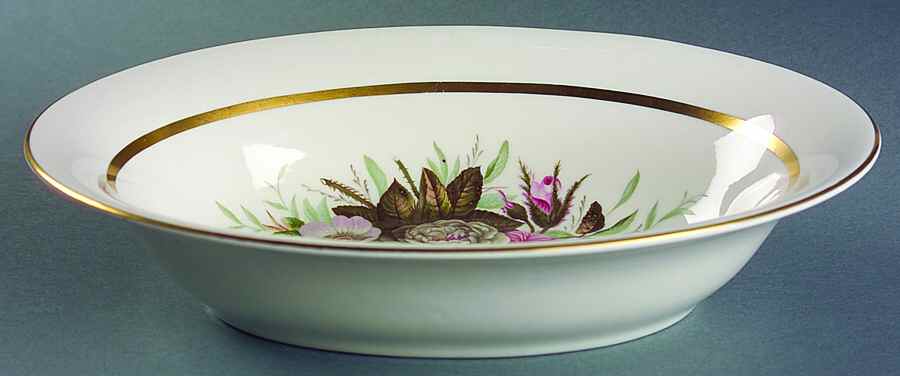 Lady Lee (Gold Trim) 10" Oval Vegetable Bowl by Royal Jackson-1