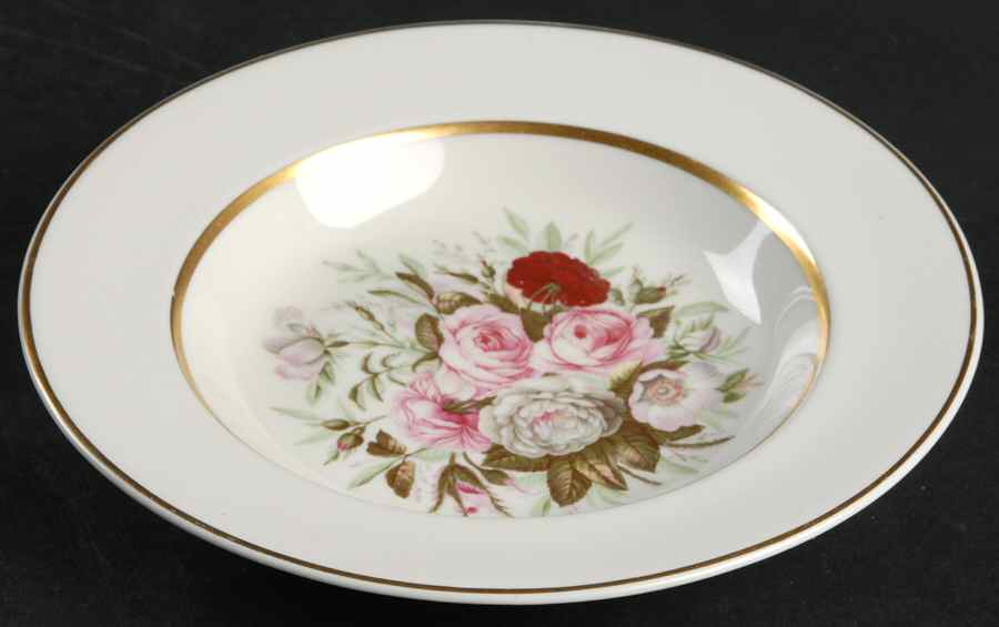 Lady Lee (Gold Trim) Rim Soup Bowl by Royal Jackson-1