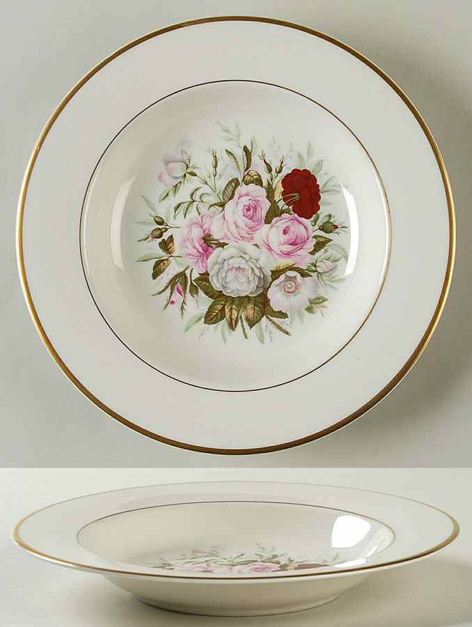 Lady Lee (Gold Trim) Rim Soup Bowl by Royal Jackson-1