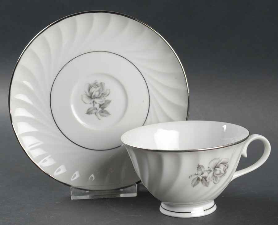 Lavender Rose Footed Cup & Saucer Set by Royal Jackson-1