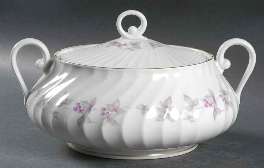 Lilac Time Round Covered Vegetable by Royal Jackson-1
