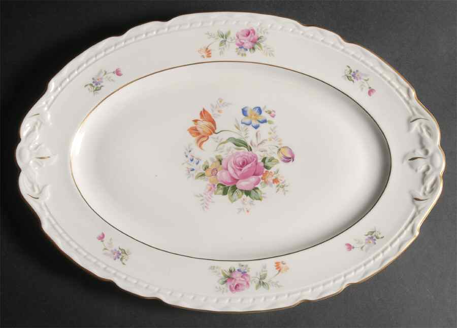 Lord Patterson (Scalloped Edge) 15" Oval Serving Platter by Royal Jackson-1