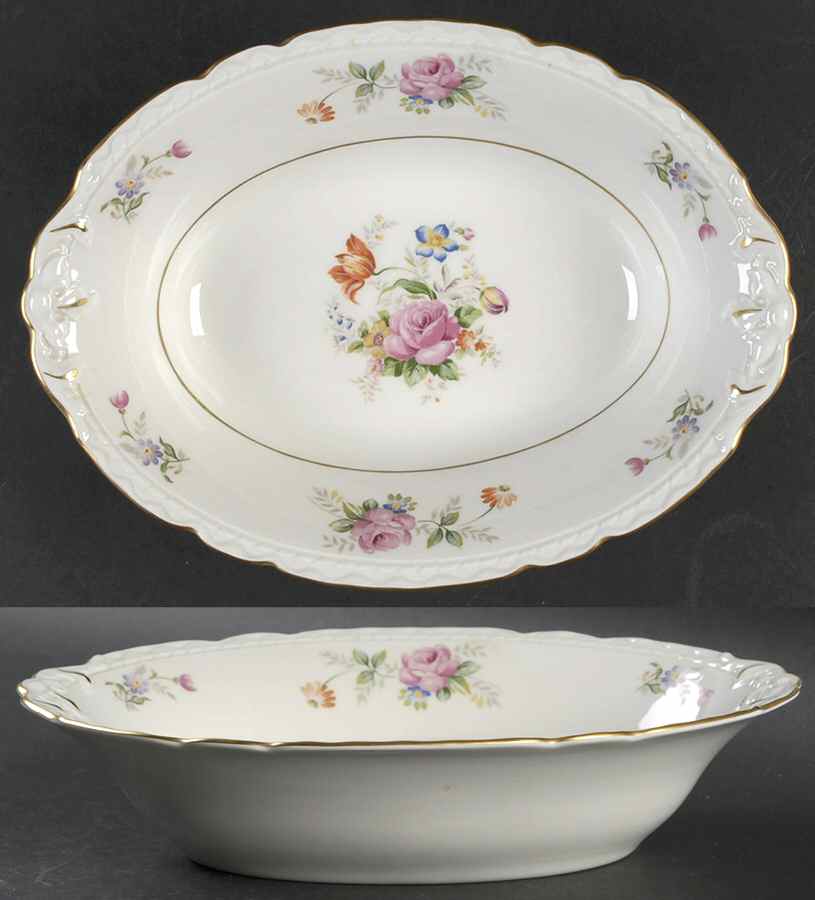 Lord Patterson (Scalloped Edge) 10" Oval Vegetable Bowl by Royal Jackson-1